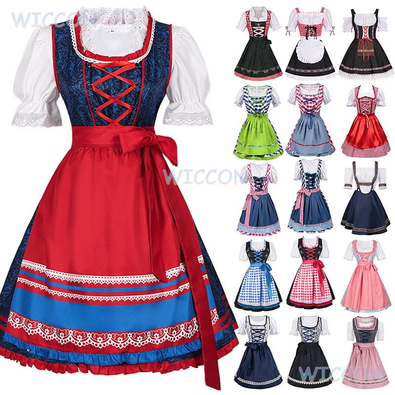 Anime Cosplay Plus Size - 2025 New Oktoberfest Dirndl Dress Plus