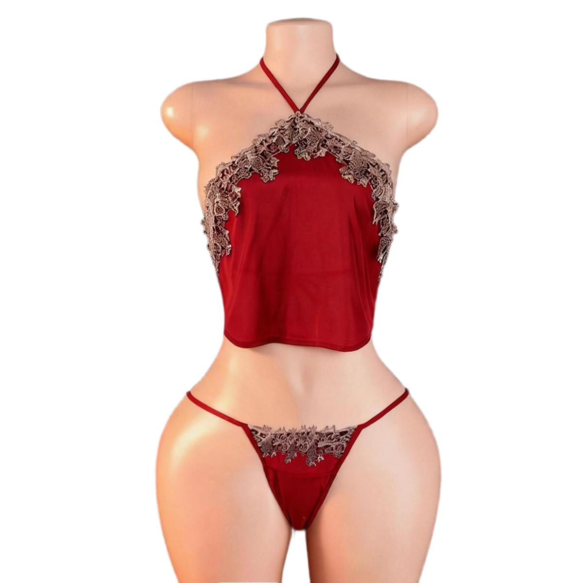 Anime Cosplay In Chinese - Court Red Bellyband with Panty Sling