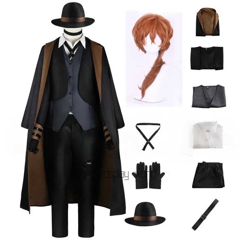 Anime Cosplay Plus Size - Nakahara Chuuya Cosplay Bungo Stray Costume