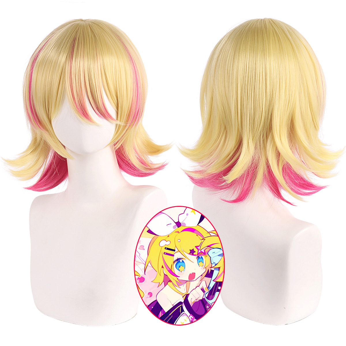 Synthetic Cosplay Wig Short Bl - огляд і ціна Anime Cosplay Duo